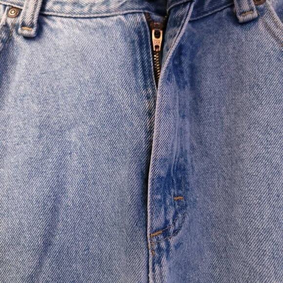 Lee Faded Denim Jeans Tag Worn Measure 35.5 x 28.5 Straight Leg Light Blue Wash - Picture 4 of 9